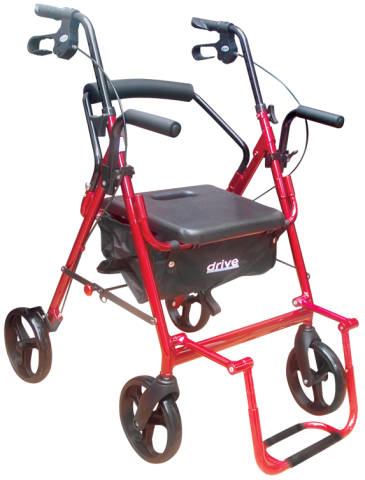 andadera-rollator-roja 2 EN 1